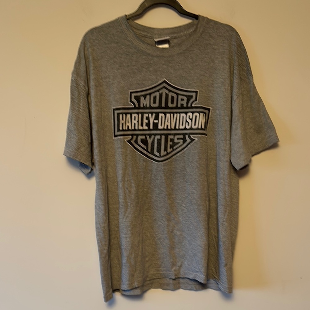 Harley-Davidson Gray Short Sleeve Tee Iconic Design